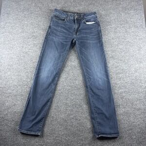 American Eagle Original Straight Jeans Mens 29x32 Blue Flex Distressed Denim
